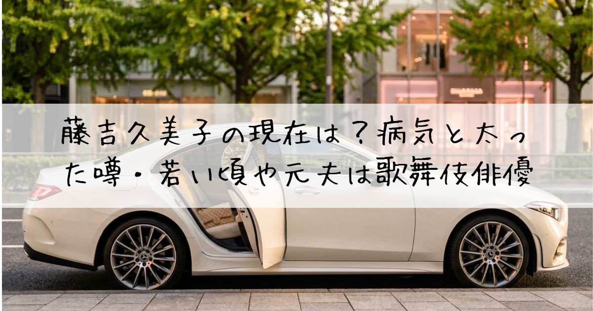 藤吉久美子現在